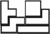 vidaXL Wandregal Wandmontiert Schwarz Eichen-Optik 96 x 12 x 64 cm 879641 Bild 5
