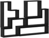 vidaXL Wandregal Wandmontiert Schwarz Eichen-Optik 96 x 12 x 64 cm 879641 Bild 2
