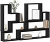 vidaXL Wandregal Wandmontiert Schwarz Eichen-Optik 96 x 12 x 64 cm 879641 Bild 3