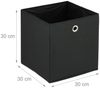 Relaxdays Schwarze Aufbewahrungsbox im 4er Set Bild 5