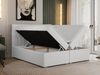 Boxspringbett mit 2 Bettkästen, Matratze und Topper - PERA - 200x200cm - Weiß Kunstleder - H4 Bild 2