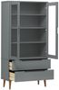 vidaXL Vitrinenschrank MOLDE Grau 90x35x175 cm Massivholz Kiefer 350545 Bild 5