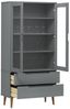 vidaXL Vitrinenschrank MOLDE Grau 90x35x175 cm Massivholz Kiefer 350545 Bild 3