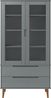 vidaXL Vitrinenschrank MOLDE Grau 90x35x175 cm Massivholz Kiefer 350545 Bild 4