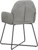 vidaXL Esszimmerstühle 6 pcs Samt (V) Hellgrau 55 x 50 x 84 cm 3428383 Bild 4