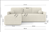 Selsey 'Bloom' Ecksofa mit Schlaffunktion, Bouclé-Bezug in Beige, 92 x 212 x 142 cm Bild 5
