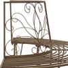 vidaXL Baumbank 4-Sitzanzahl 160 x 80 x 89 cm Stahl Antikbraun 42029526 Bild 5