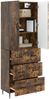 vidaXL Schrankset 2 pcs Geräucherte Eiche 66 x 34,5 x 90 cm 3416642 Bild 2