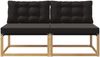 vidaXL Outdoor Mittelsofa Massives Akazienholz und Textilene Weiß 901647 Bild 4