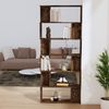Bücherregal | Raumteiler Regal Räuchereiche 80x24x192 cm Holzwerkstoff Bild 3