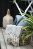 Decke Plaid Kuscheldecke Wohndecke Blau Creme 130x160cm Ib Laursen 6510-68 Bild 2