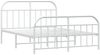 vidaXL Bettgestell mit Kopf- und Fußteil Metall Weiß 135x190 cm 353701 Bild 3