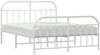 vidaXL Bettgestell mit Kopf- und Fußteil Metall Weiß 135x190 cm 353701 Bild 5