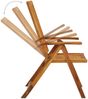 vidaXL Klappbare Gartenstühle 3 Stk. mit Auflagen Massivholz Akazie 3064096 Bild 5