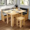 Esstisch mit Stuhl Roman Goldkraft Eiche 60 x 90 cm Vicco Bild 5