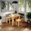 Esstisch mit Stuhl Roman Goldkraft Eiche 60 x 90 cm Vicco Bild 4