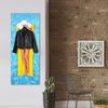 Queence Garderobe - "Swimmingpool" Druck auf hochwertigem Arcylglas inkl. Edelstahlhaken und Aufhängung, Format: 50x120cm Bild 2