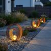 2x LED Solarleuchte, Erdspieß, Crackle-Glas, rost, H 42 cm Bild 5