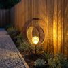 2x LED Solarleuchte, Erdspieß, Crackle-Glas, rost, H 42 cm Bild 3