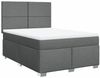 vidaXL Boxspringbett mit Matratze Dunkelgrau 140x200 cm Stoff 3292805 Bild 3
