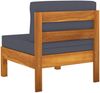 vidaXL 8-tlg. Garten-Lounge-Set mit Dunkelgrauen Auflagen Akazienholz 3057957 Bild 4