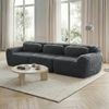 3-Sitzer Sofa aus Plüschstoff in Grau, modular und ohne Montage Bild 3