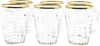 Sunay 6er Gläser-Set mit Henkel Gold Umrandung 203 ml Transparent mit Muster Bild 4