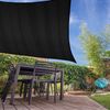 Lumaland Sonnensegel inkl. Befestigungsseile, 100% HDPE mit Stabilisator für UV Schutz, Rechteck 5x7 Meter schwarz Bild 2