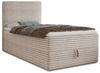 Boxspringbett Mollo Mini mit Bettkasten und Matratzentopper - Einzelbett mit Bonell-Matratze und Topper, Polsterbett in weichem Cordstoff, Bett, Schlafzimmer (Beige (Tilia 03), 100 x 200 cm) Bild 4