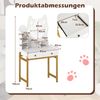 Schminktisch in Katzenform mit Spiegel & Beleuchtung & Schubladen Frisiertisch Weiß Bild 2