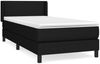 vidaXL Boxspringbett mit Matratze Schwarz 90x200 cm Stoff 3129523 Bild 2