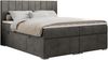 Boxspringbett mit 2 Bettkästen, Matratze und Topper, Polsterbett - ALLY - 120x200cm - Dunkelgrau Velours - H3 Bild 3