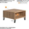 Couchtisch Touch in Eiche Artisan 60 x 60 cm Bild 5