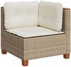 vidaXL Garten-Ecksofa mit Kissen Beige Poly Rattan 365904 Bild 2