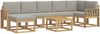 vidaXL Outdoor-Sofagarnitur 8 pcs Weiß und Hellgrau 3387975 Bild 2