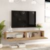Fernsehtisch Lapinlahti 180 x 31,5 x 29,5 cm Eiche rustikal [en. casa] Bild 3