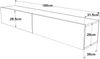Fernsehtisch Lapinlahti 180 x 31,5 x 29,5 cm Eiche rustikal [en. casa] Bild 4