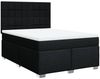 vidaXL Boxspringbett mit Matratze Schwarz 140x190 cm Stoff 3290485 Bild 2