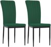 vidaXL Esszimmerstühle 2 Stk. Dunkelgrün Samt 326095 Bild 5
