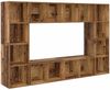 vidaXL TV-Schrankset 4 pcs Braun 37 x 37 x 142,5 cm Holzwerkstoff 3393543 Bild 2