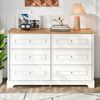 Modernes Sideboard mit sechs Schubladen, minimalistisches Design, geeignet für Wohnzimmer, Esszimmer oder Flur. Maße: 120 x 40 x 76 cm Bild 2
