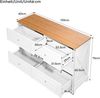 Modernes Sideboard mit sechs Schubladen, minimalistisches Design, geeignet für Wohnzimmer, Esszimmer oder Flur. Maße: 120 x 40 x 76 cm Bild 5
