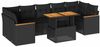 vidaXL 8-tlg. Garten-Sofagarnitur mit Kissen Schwarz Poly Rattan 3327457 Bild 2