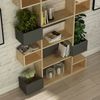 Dmora Bücherregal Artich, Büroregal, Mobiler Buchhalter, Bücherbrett, 120x20h171 cm, Eiche und Anthrazit Bild 4
