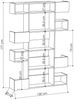 Dmora Bücherregal Artich, Büroregal, Mobiler Buchhalter, Bücherbrett, 120x20h171 cm, Eiche und Anthrazit Bild 3