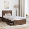 vidaXL Bettrahmen Braun Eichen-Optik 75 x 190 cm Ingenieurs Holz 3408039 Bild 3