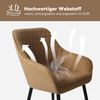 HOMAVO er Set 'YZ8' Esszimmerstühle mit Armlehne, 59 x 65 x 78 cm, Stoff, Karamell Bild 4