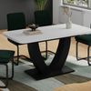 Esstisch Fenaro Weiß/Schwarz 120 x 80 cm ausziehbar Vicco Bild 5