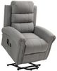 HOMCOM Massagesessel Sessel mit Aufstehhilfe, Fernsehsessel mit Leinenoptik (Relaxsessel, 1-St, Kinosessel), bis 150 kg belastbar, Hellgrau Bild 4