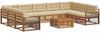 vidaXL Outdoor-Sofagarnitur 10 pcs Natur und Beige Massivholz Akazie 3374183 Bild 2